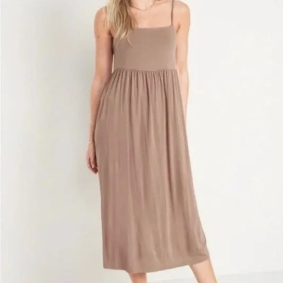 brown old navy dress Oliver Slinky Maxi Dress - Chocolate main image 1